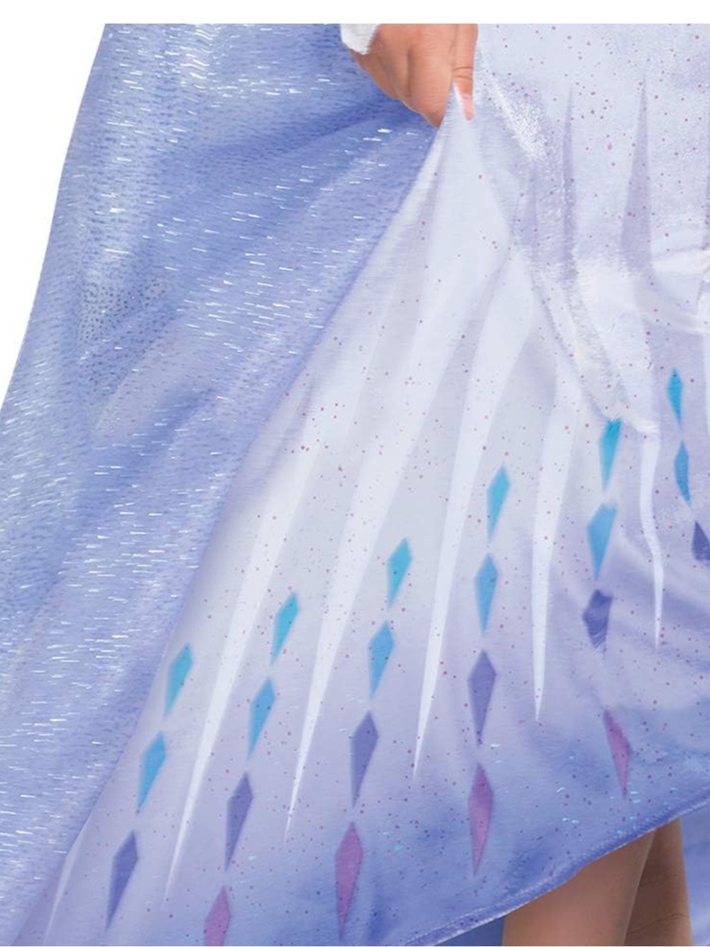 Disney Frozen Princess Elsa Dress Up Glittering White 7-8 YO Girl Med 8-10 - Picture 7 of 15